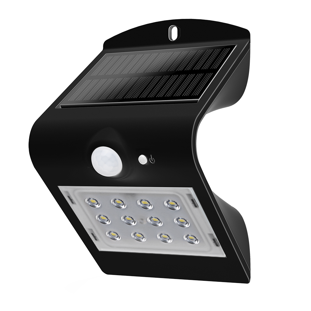 LED Solarleuchte 1,5W WW schwarz inkl. wechselbaren Li-Ion Akku