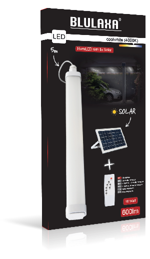 HumiLED slim fix Solar 10W 600 lm 4000K Akku