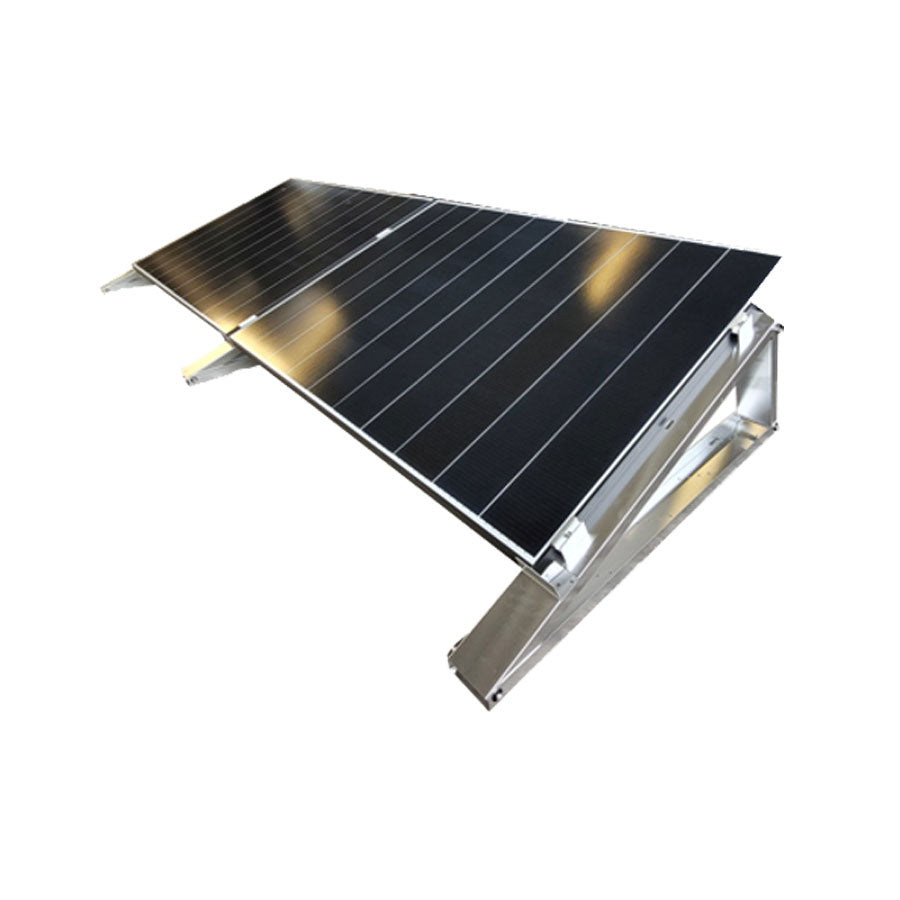 Flachdach-Aufständerung – „Flat-Flex“-Set – für 2 x PV-Module (nebeneinander)