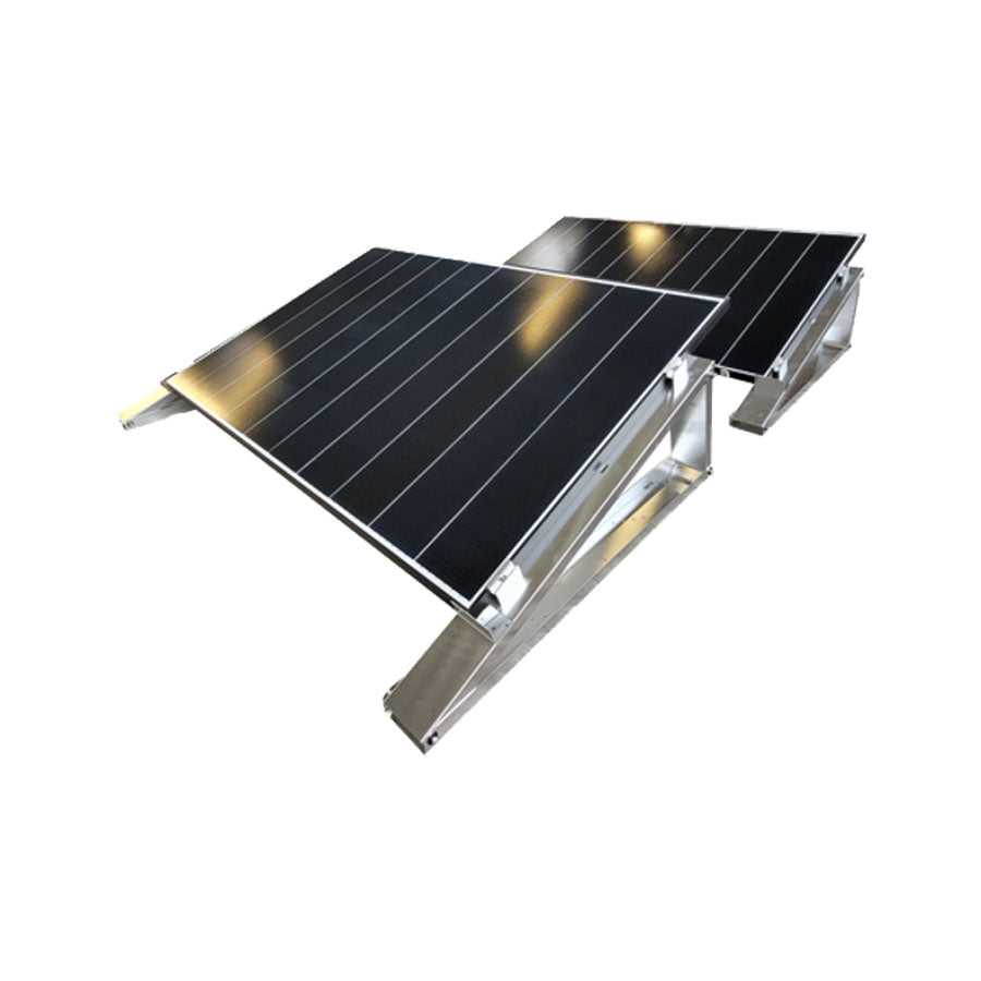 Flachdach-Aufständerung – „Flat-Flex“-Set – für 2 x PV-Module (hintereinander)
