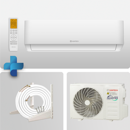 HANTECH 9000 BTU 2,6 kW Split Klimaanlage WLAN R32 Mod. HPRO mit 3m Leitung und Halterung
