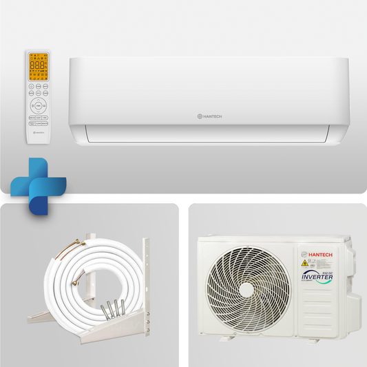 HANTECH 9000 BTU 2,6 kW Split Klimaanlage WLAN R32 Mod. HPRO mit 3m Leitung und Halterung