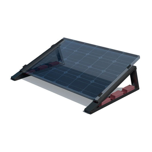 Flachdach-Aufständerung – “Flat-Flex”-Set Black Line – für 1 x PV-Modul