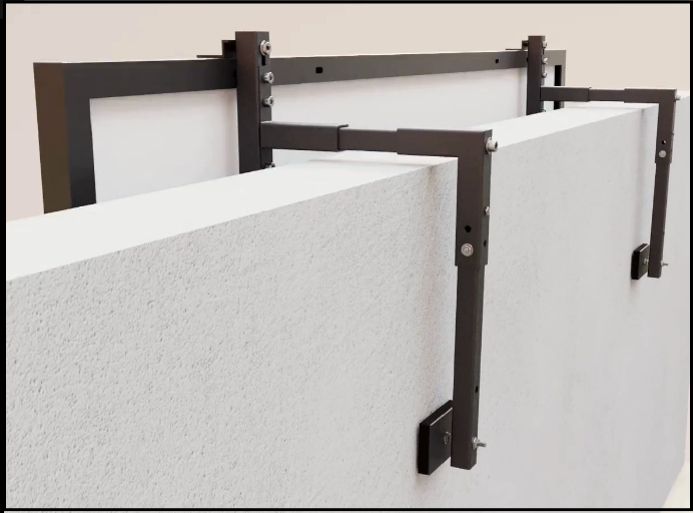 Betonbalkonhalterung Typ 1 – Für Brüstungen mit 100–150 mm Tiefe