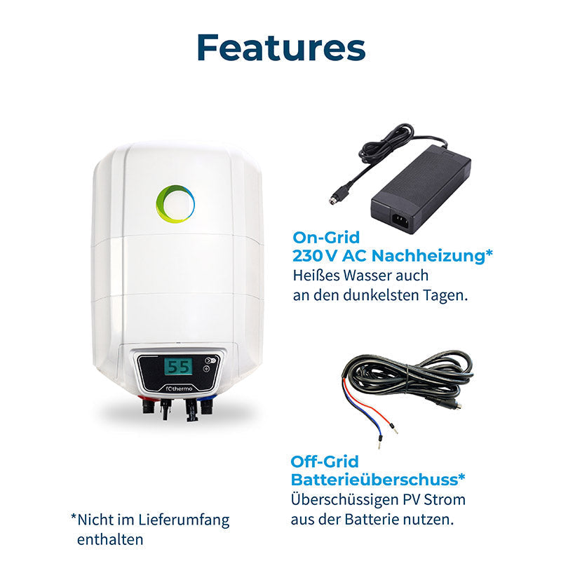 Fothermo Photovoltaischer Offgrid-Boiler 10 Liter