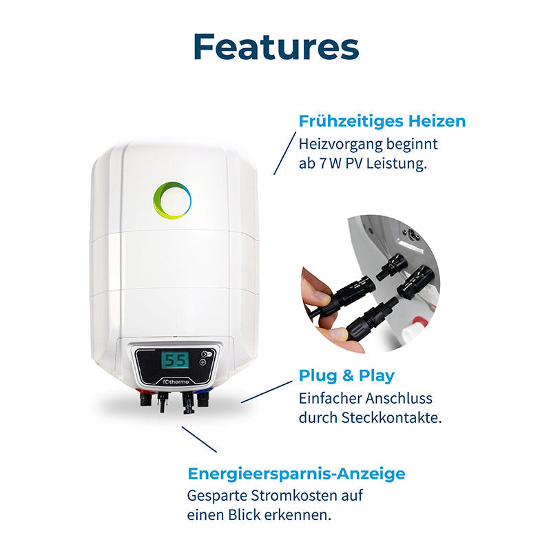 Fothermo Photovoltaischer Offgrid-Boiler 10 Liter