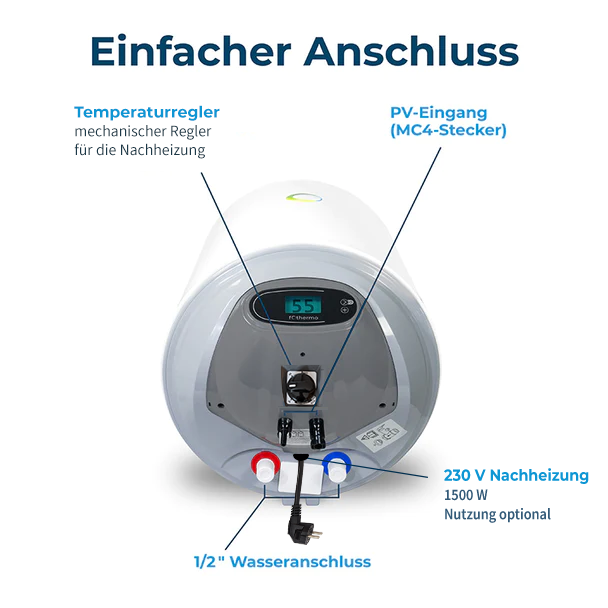 Fothermo Photovoltaischer Hybridboiler 30 Liter